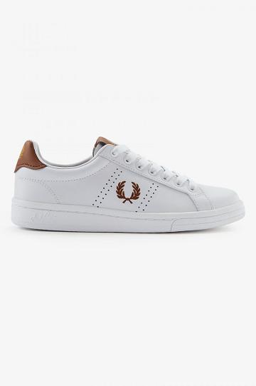 White Fred Perry B721 Men's Shoes | PH 1098PJJQ